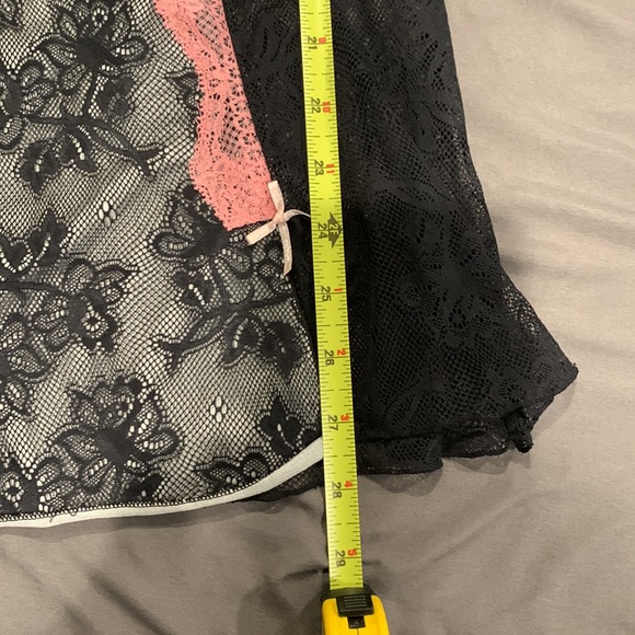 Sophie B M Black Pink Lace Lingerie Nightie - Picture 4 of 5